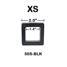Square - 2 inch - Black - 3D Floating Frame 2-Sided Display Case - 50 mm