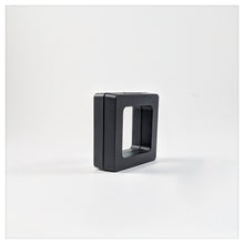 Square - 2 inch - Black - 3D Floating Frame 2-Sided Display Case - 50 mm