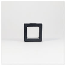 Square - 2 inch - Black - 3D Floating Frame 2-Sided Display Case - 50 mm
