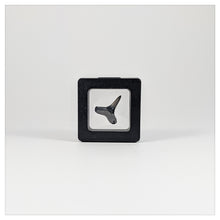 Square - 2 inch - Black - 3D Floating Frame 2-Sided Display Case - 50 mm