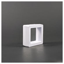 Square - 2 inch - White - 3D Floating Frame 2-Sided Display Case - 50 mm