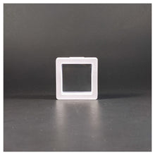 Square - 2 inch - White - 3D Floating Frame 2-Sided Display Case - 50 mm