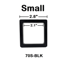 Square - 2.8 inch - Black - 3D Floating Frame 2-Sided Display Case - 70 mm