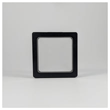 Square - 2.8 inch - Black - 3D Floating Frame 2-Sided Display Case - 70 mm