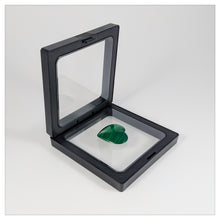 Square - 3.5 inch - Black - 3D Floating Frame 2-Sided Display Case - 90 mm