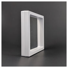 Square - 4.3 inch - White - 3D Floating Frame 2-Sided Display Case - 110 mm