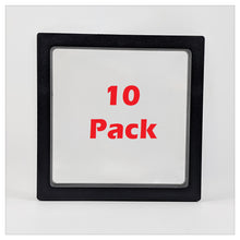 Square - 5.5 inch - Black - 3D Floating Frame 2-Sided Display Case - 140 mm