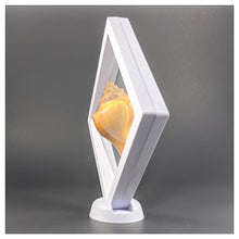 Square - 5.5 inch - White - 3D Floating Frame 2-Sided Display Case - 140 mm