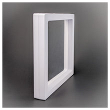 Square - 5.5 inch - White - 3D Floating Frame 2-Sided Display Case - 140 mm