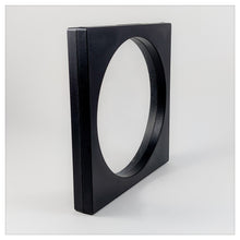 Square/Circle - 6.3 inch - 3D Floating Frame 2-Sided Display Case - Black