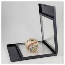 Label Area - 7.1" x 9.1" - 3D Floating Frame 2-Sided Display Case - Black