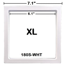 Square - 7.1 inch - White - 3D Floating Frame 2-Sided Display Case - 180 mm