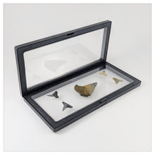 Rectangle - 9.1" x 4.3" - Black - 3D Floating Frame 2-Sided Display Case - 230 mm x 110 mm