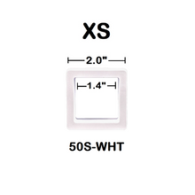 Square - 2 inch - White - 3D Floating Frame 2-Sided Display Case - 50 mm