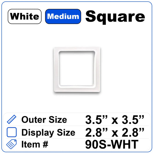 3.5 Inch Square White (Medium)