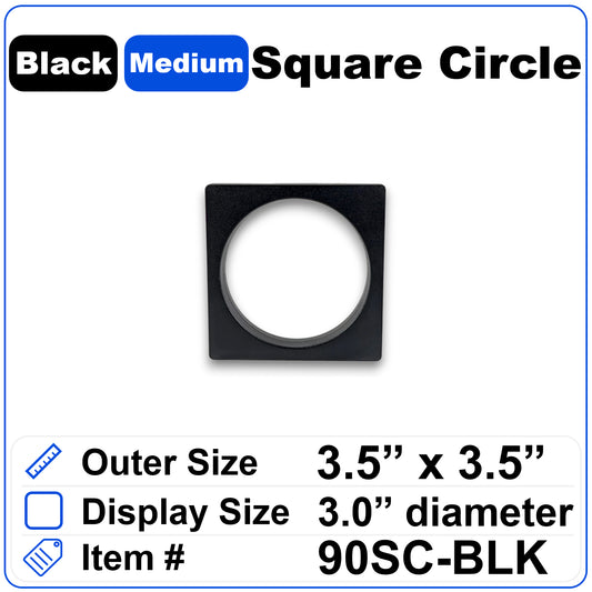 Black Square/Circle 3.5 inch