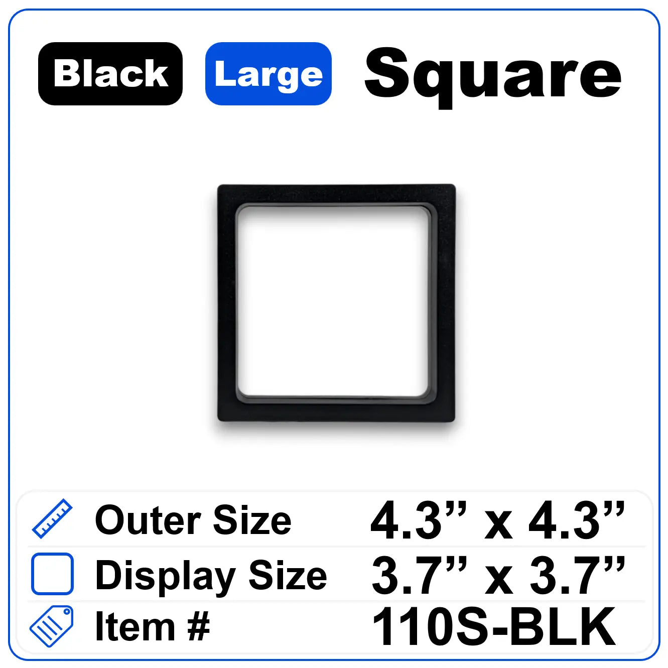 4.3 Inch Square Black (Large)