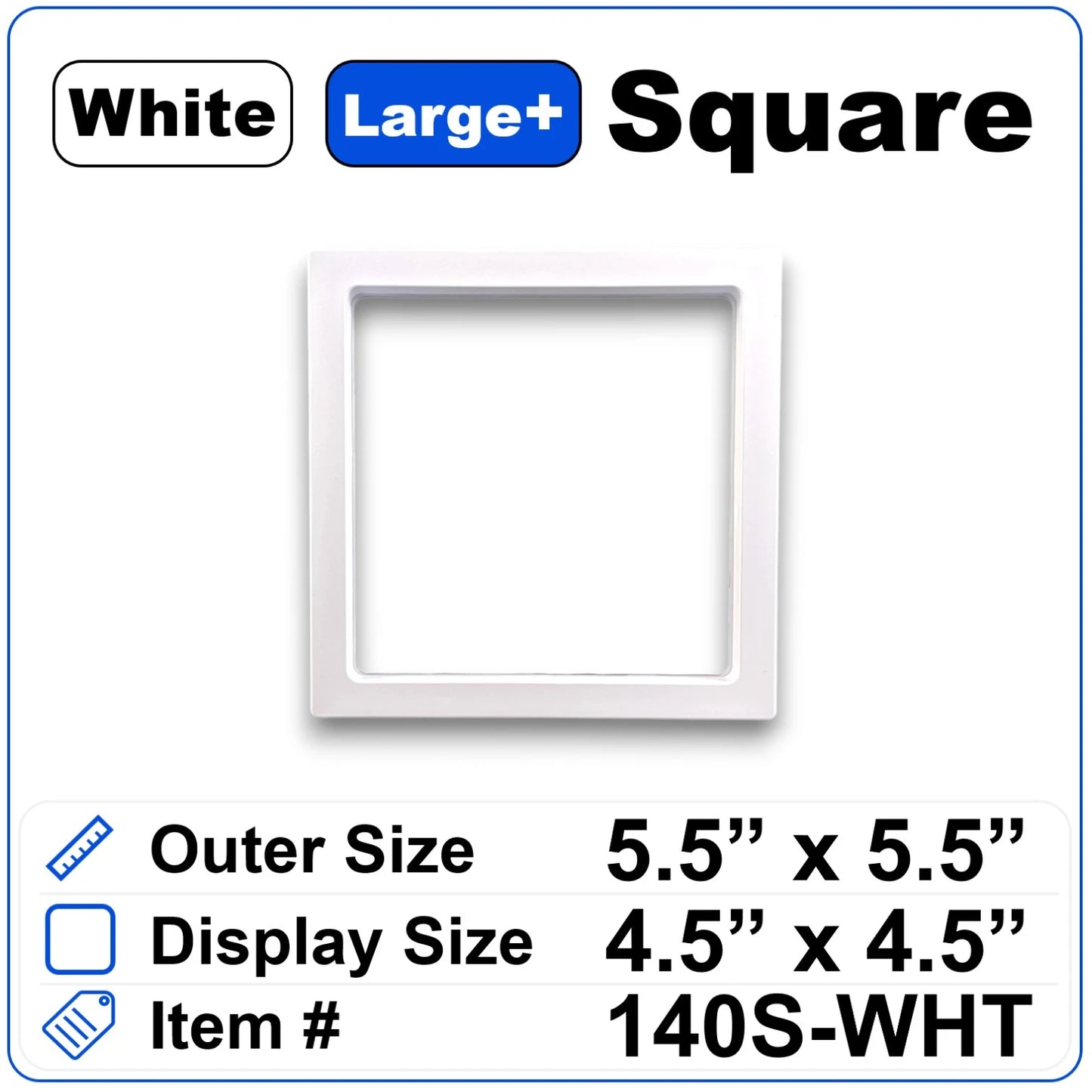 5.5 Inch Square White (Large+)