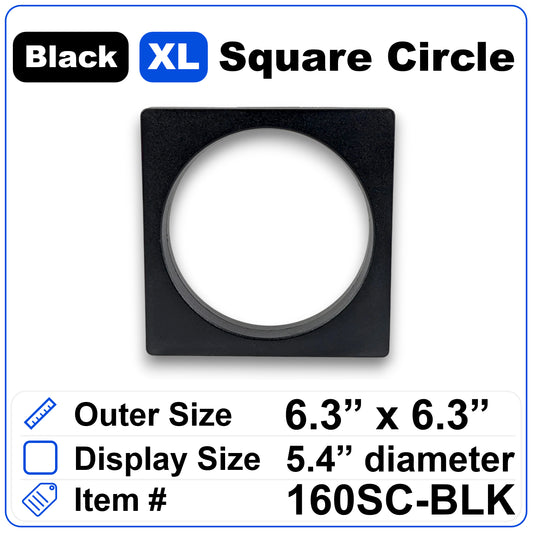 Black Square/Circle 6.3 inch