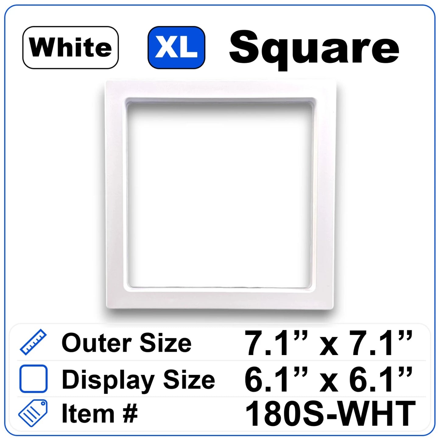 7.1 Inch Square White (XL)