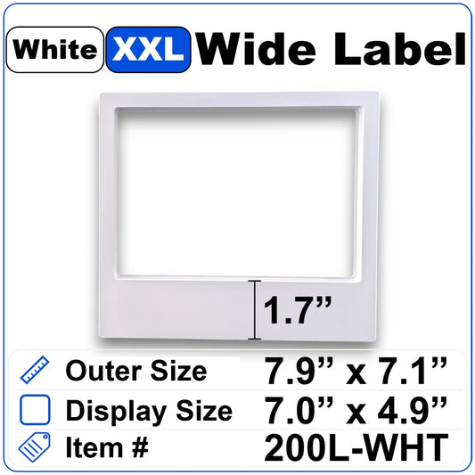7.9" x 7.1" Wide Label White