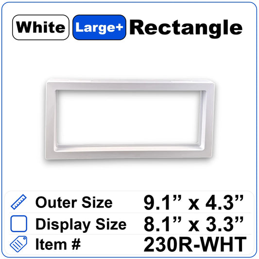 9.1" x 4.3" Rectangle White