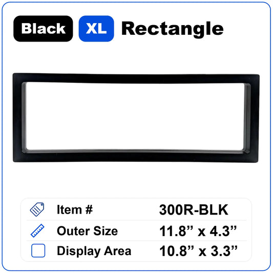Black Rectangle 11.8" x 4.3"