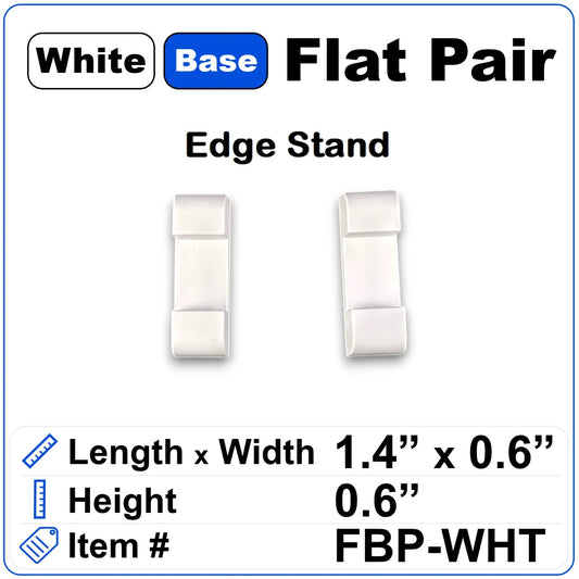 Flat Base Pair - Edge Stand - White