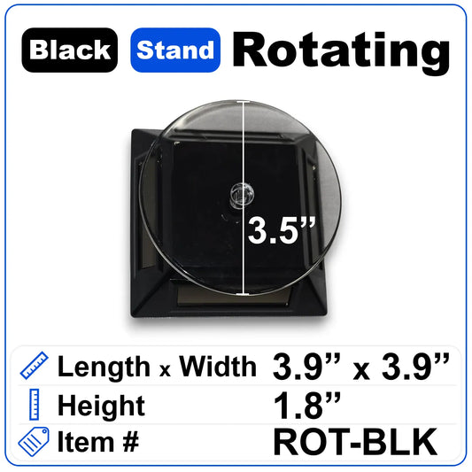 Black Rotating Stand (Solar or Battery Power)