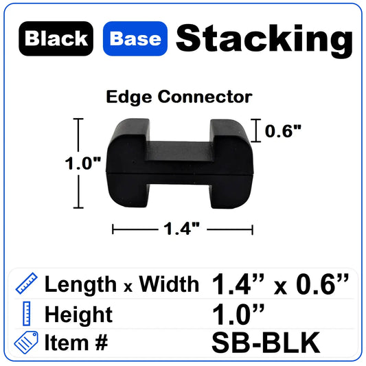 Stacking Base - Edge Stand, Stack or Connect - Black