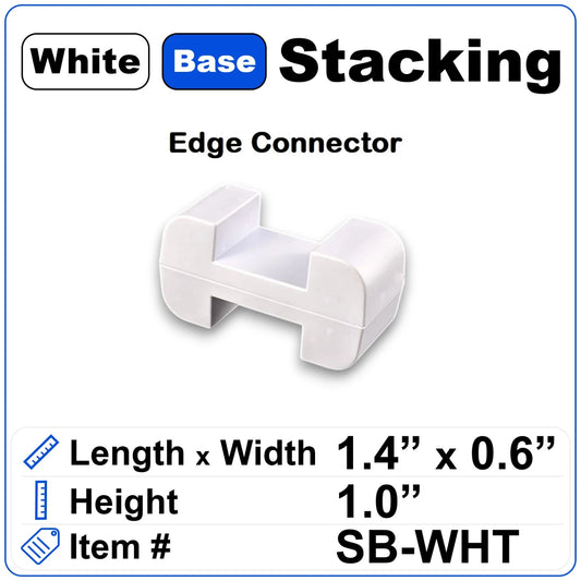 Stacking Base - Edge Stand, Stack or Connect - White