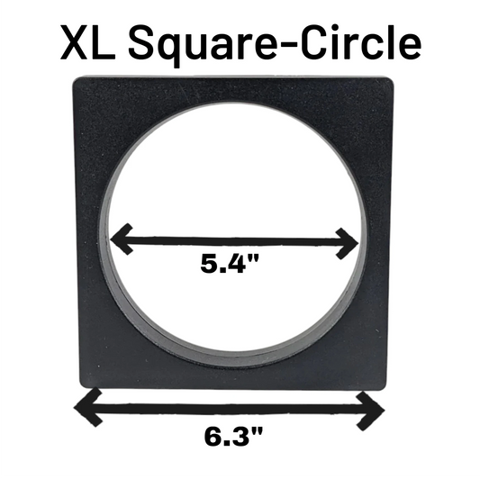 Square/Circle - 6.3 inch - 3D Floating Frame 2-Sided Display Case - Black