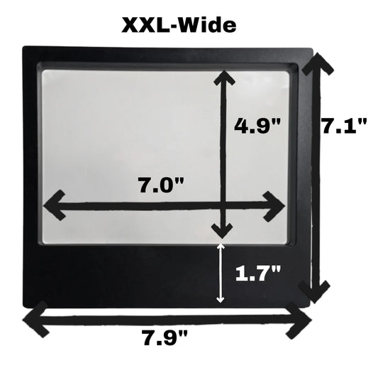Label Area - 7.9" x 7.1" - 3D Floating Frame 2-Sided Display Case - Black