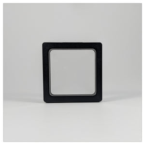 Square - 2.8 inch - Black - 3D Floating Frame 2-Sided Display Case - 70 mm