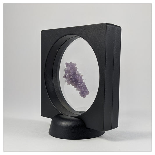 Square/Circle - 3.5 inch - 3D Floating Frame 2-Sided Display Case - Black