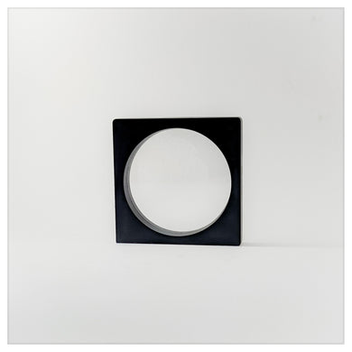 Square/Circle - 3.5 inch - 3D Floating Frame 2-Sided Display Case - Black