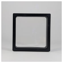 Square - 4.3 inch - Black - 3D Floating Frame 2-Sided Display Case - 110 mm