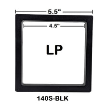 Square - 5.5 inch - Black - 3D Floating Frame 2-Sided Display Case - 140 mm