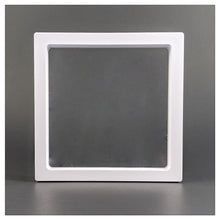 Square - 5.5 inch - White - 3D Floating Frame 2-Sided Display Case - 140 mm