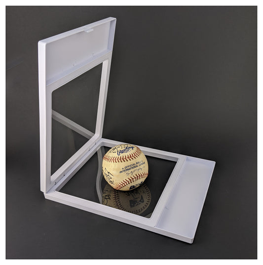 Label Area - 7.1" x 9.1" - 3D Floating Frame 2-Sided Display Case - White