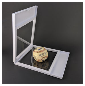 Label Area - 7.1" x 9.1" - 3D Floating Frame 2-Sided Display Case - White