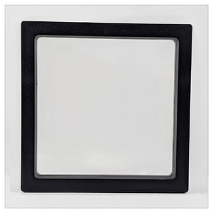 Square - 7.1 inch - Black - 3D Floating Frame 2-Sided Display Case - 180 mm