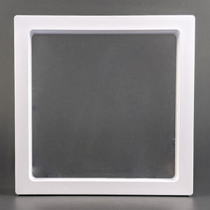 Square - 7.1 inch - White - 3D Floating Frame 2-Sided Display Case - 180 mm
