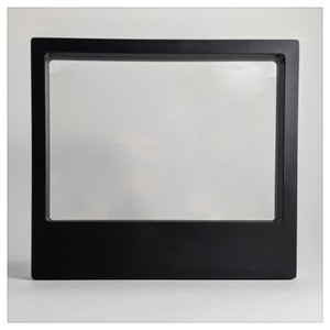 Label Area - 7.9" x 7.1" - 3D Floating Frame 2-Sided Display Case - Black