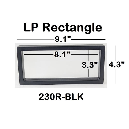 Black Rectangle 4.3" x 9.1"