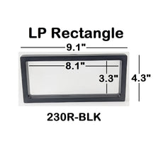 Rectangle - 9.1" x 4.3" - Black - 3D Floating Frame 2-Sided Display Case - 230 mm x 110 mm