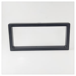 Rectangle - 9.1" x 4.3" - Black - 3D Floating Frame 2-Sided Display Case - 230 mm x 110 mm