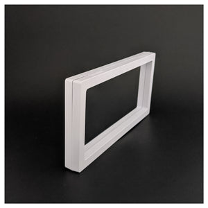 Rectangle - 4.3" x 9.1" - 3D Floating Frame 2-Sided Display Case - White