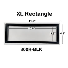 Rectangle - 4.3" x 11.8" - 3D Floating Frame 2-Sided Display Case - Black