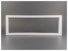 Rectangle - 11.8" x 4.3" - White - 3D Floating Frame 2-Sided Display Case - 300 mm x 110 mm